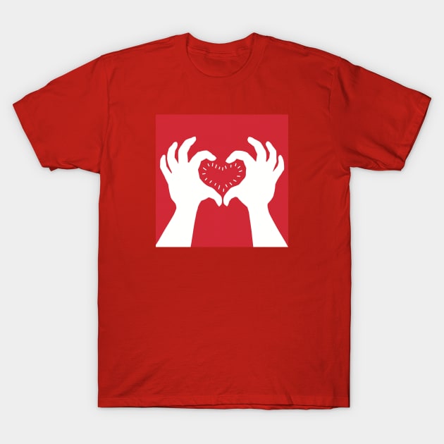 Hands making the sign of love, a heart T-Shirt by marina63